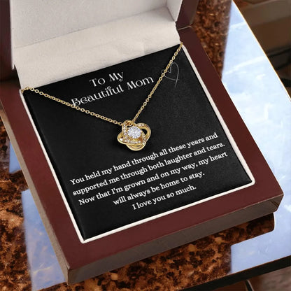 TO MY MOM FROM SON - Premium Love Knot Necklace