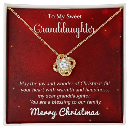 TO MY GRANDDAUGHTER FROM GRANDMA - Premium Love Knot Necklace