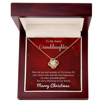 TO MY GRANDDAUGHTER FROM GRANDMA - Premium Love Knot Necklace