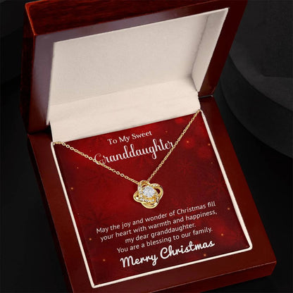 TO MY GRANDDAUGHTER FROM GRANDMA - Premium Love Knot Necklace