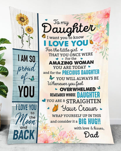 Special Gift For Your Daughter Blanket - From Dad