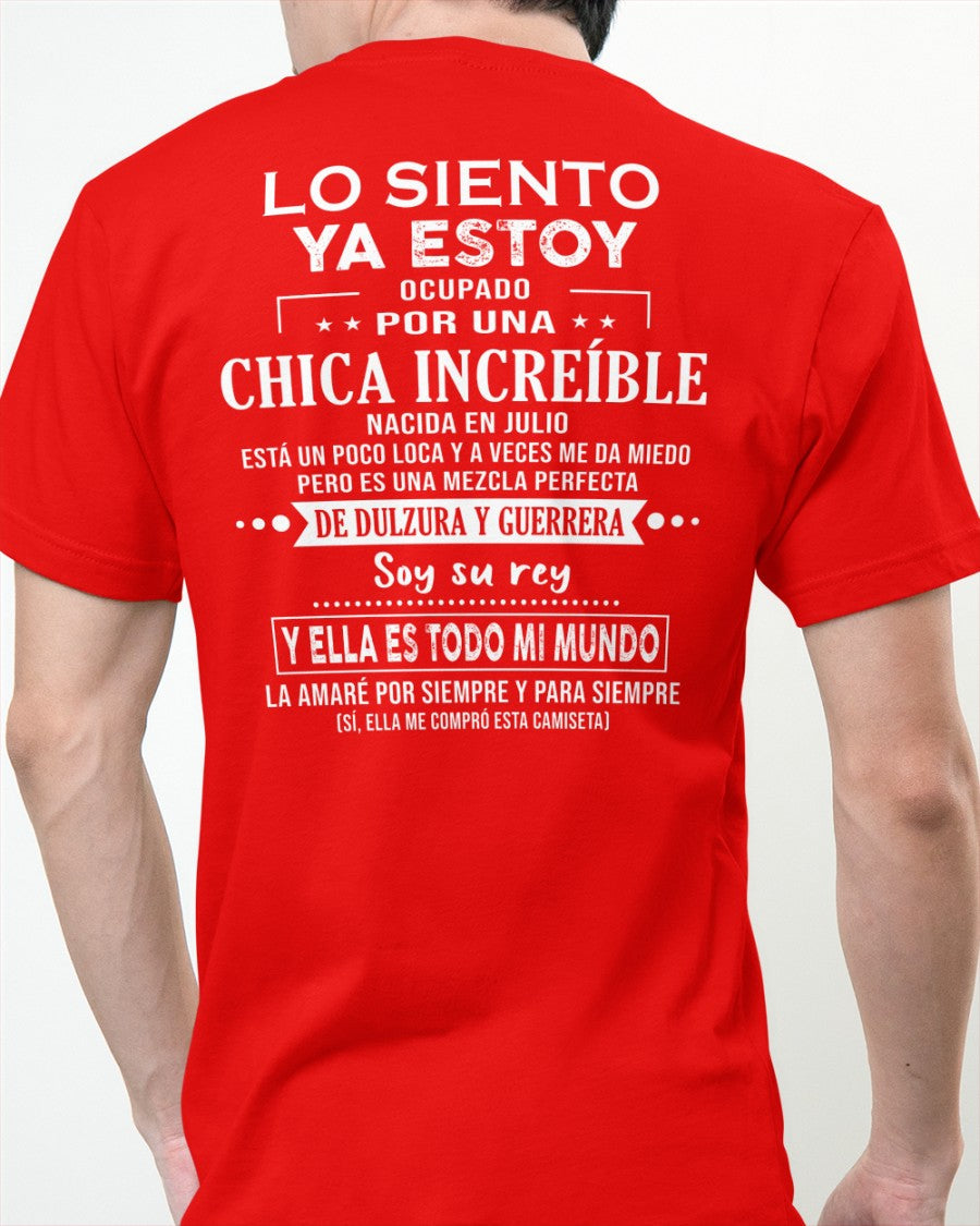 Lo siento chicas, ya estoy pillado - Mi novia está un poco loca y es adorable - Regalo especial para tu novio o esposo - (SKU04-156-07) - NINA07