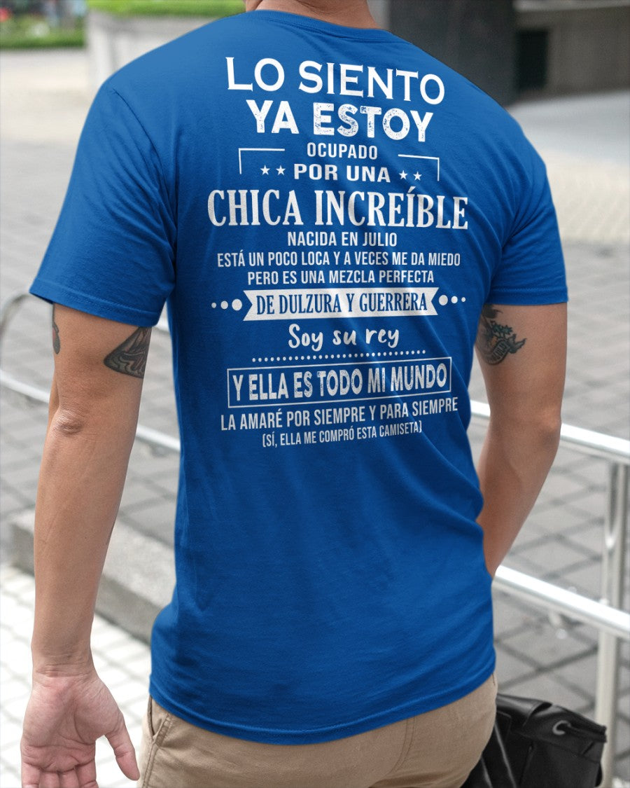 Lo siento chicas, ya estoy pillado - Mi novia está un poco loca y es adorable - Regalo especial para tu novio o esposo - (SKU04-156-07) - NINA07