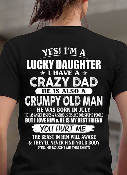 July - Awesome Grumpy Old Dad - Special gift for your daughter From Dad - NINA07 (SKU10-50-07)