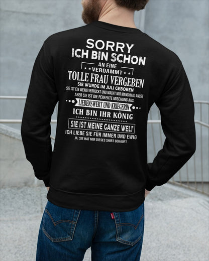 Sorry Mädels, ich bin vergeben – Meine Freundin ist verrückt und süß – Das perfekte Geschenk für deinen Freund - (SKU05-08-07) - NINA07