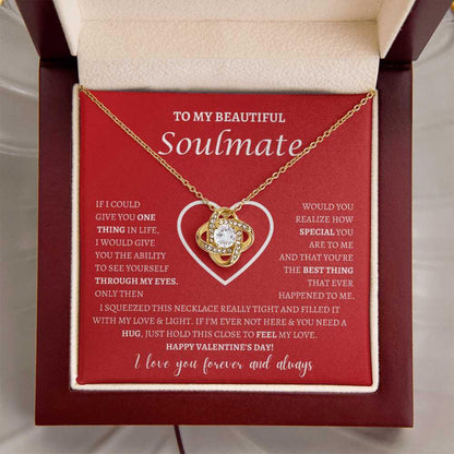 TO MY WIFE FROM HUSBAND - Premium Love Knot Necklace