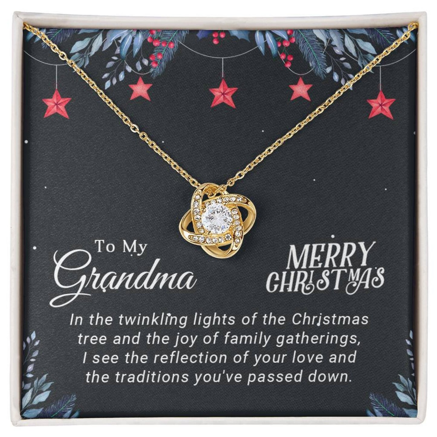 TO MY GRANDMA FROM GRANCHILD - Premium Love Knot Necklace