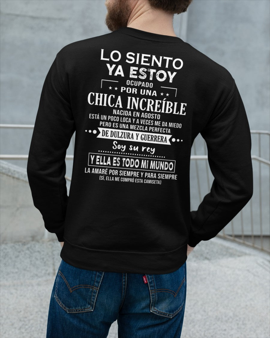 Lo siento chicas, ya estoy pillado - Mi novia está un poco loca y es adorable - Regalo especial para tu novio o esposo - (SKU04-156-08) - NINA08