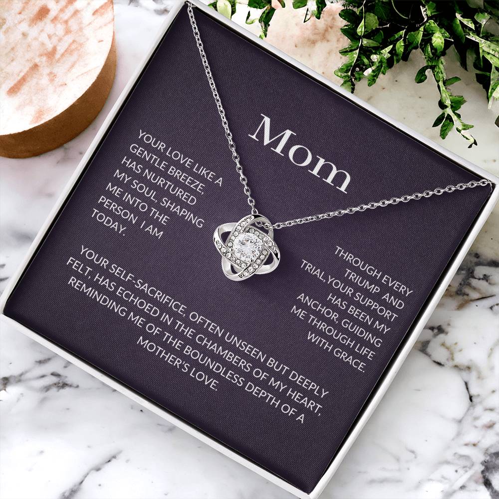 TO MY MOM FROM DAUGHTER - Love Knot Necklace