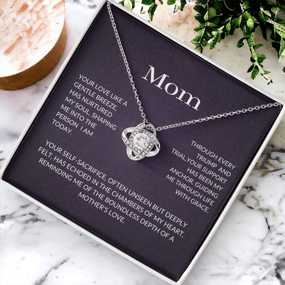 TO MY MOM FROM DAUGHTER - Love Knot Necklace