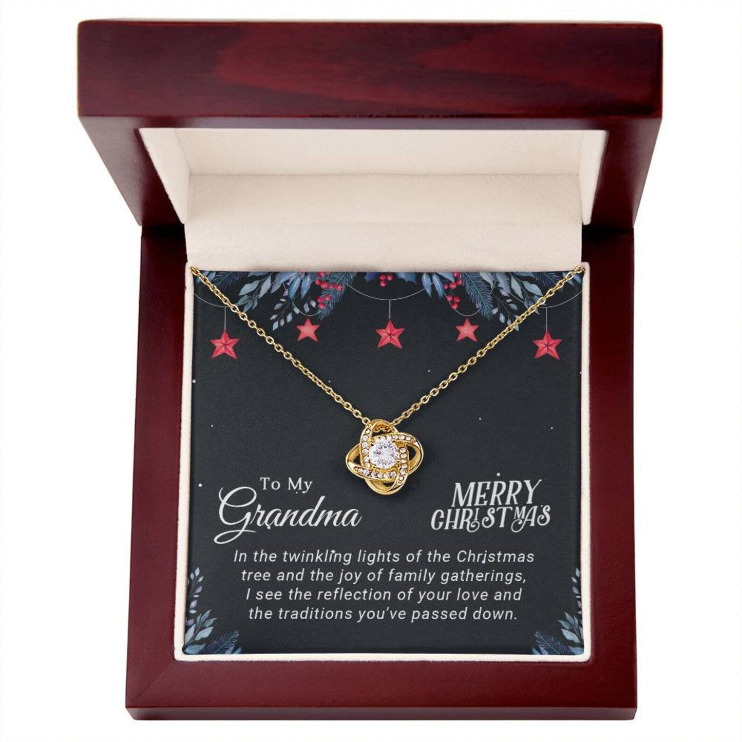 TO MY GRANDMA FROM GRANCHILD - Premium Love Knot Necklace