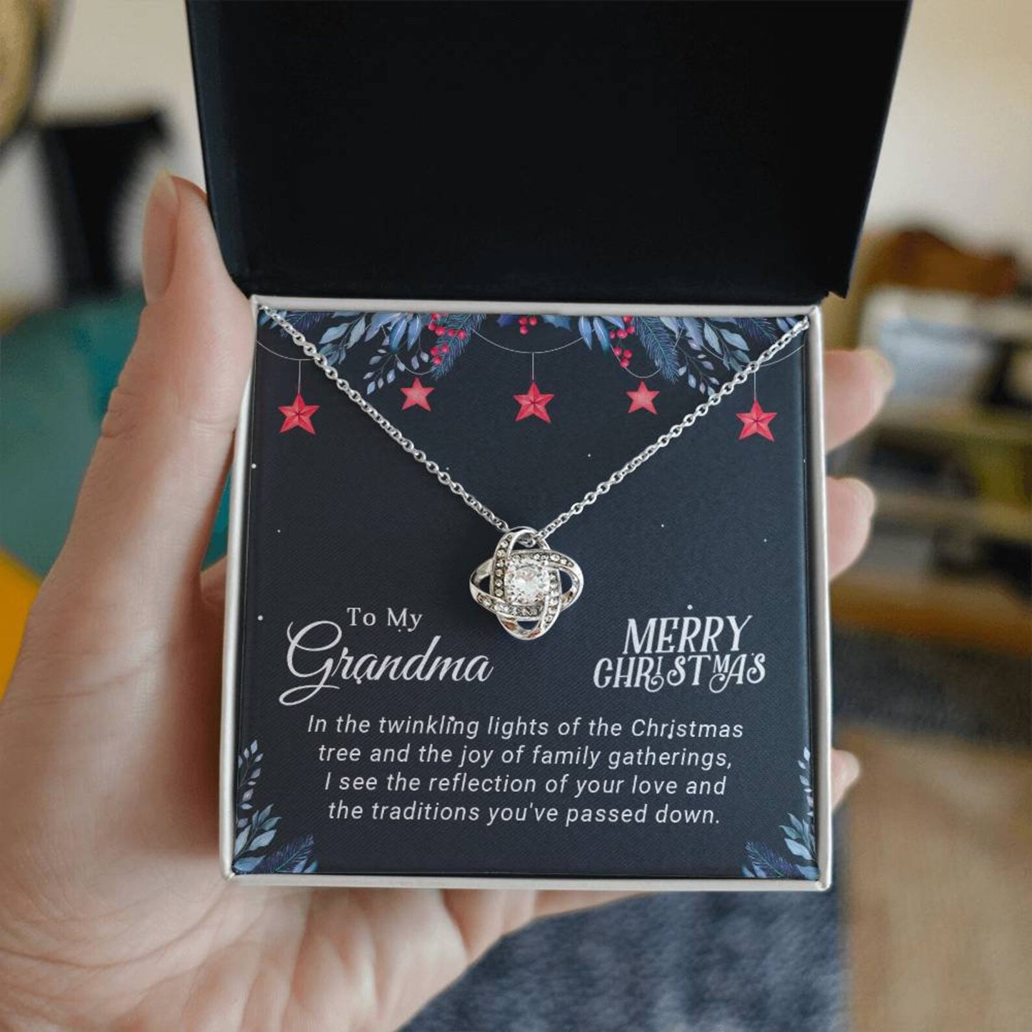 TO MY GRANDMA FROM GRANCHILD - Premium Love Knot Necklace
