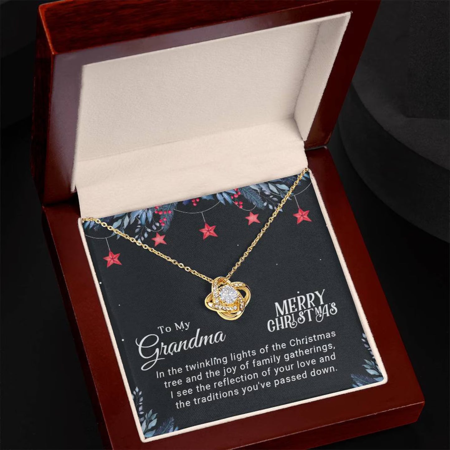 TO MY GRANDMA FROM GRANCHILD - Premium Love Knot Necklace