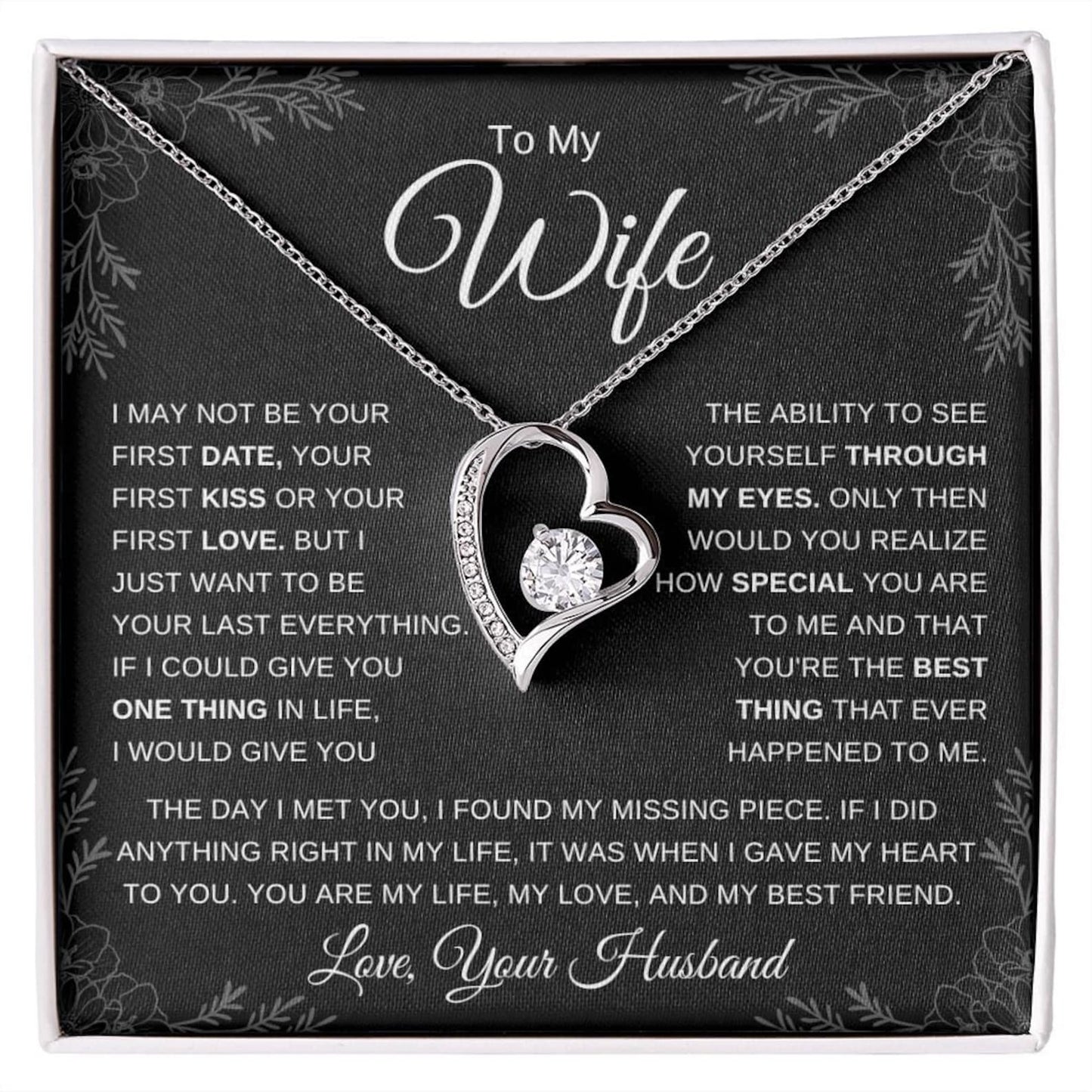 TO MY WIFE - GIFT FROM HUSBAND - Forever Love Necklace (SKUJ12-59)