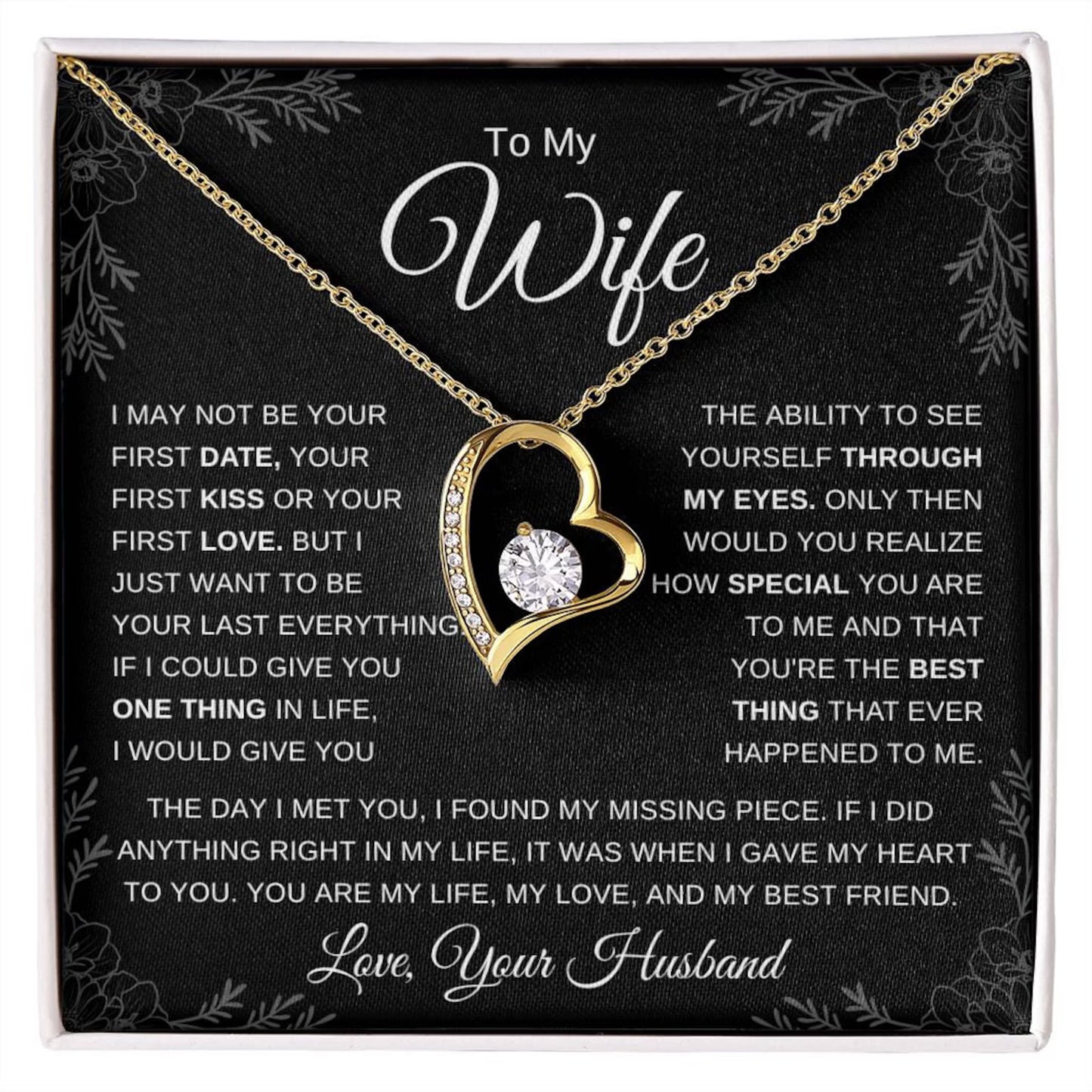 TO MY WIFE - GIFT FROM HUSBAND - Forever Love Necklace (SKUJ12-59)