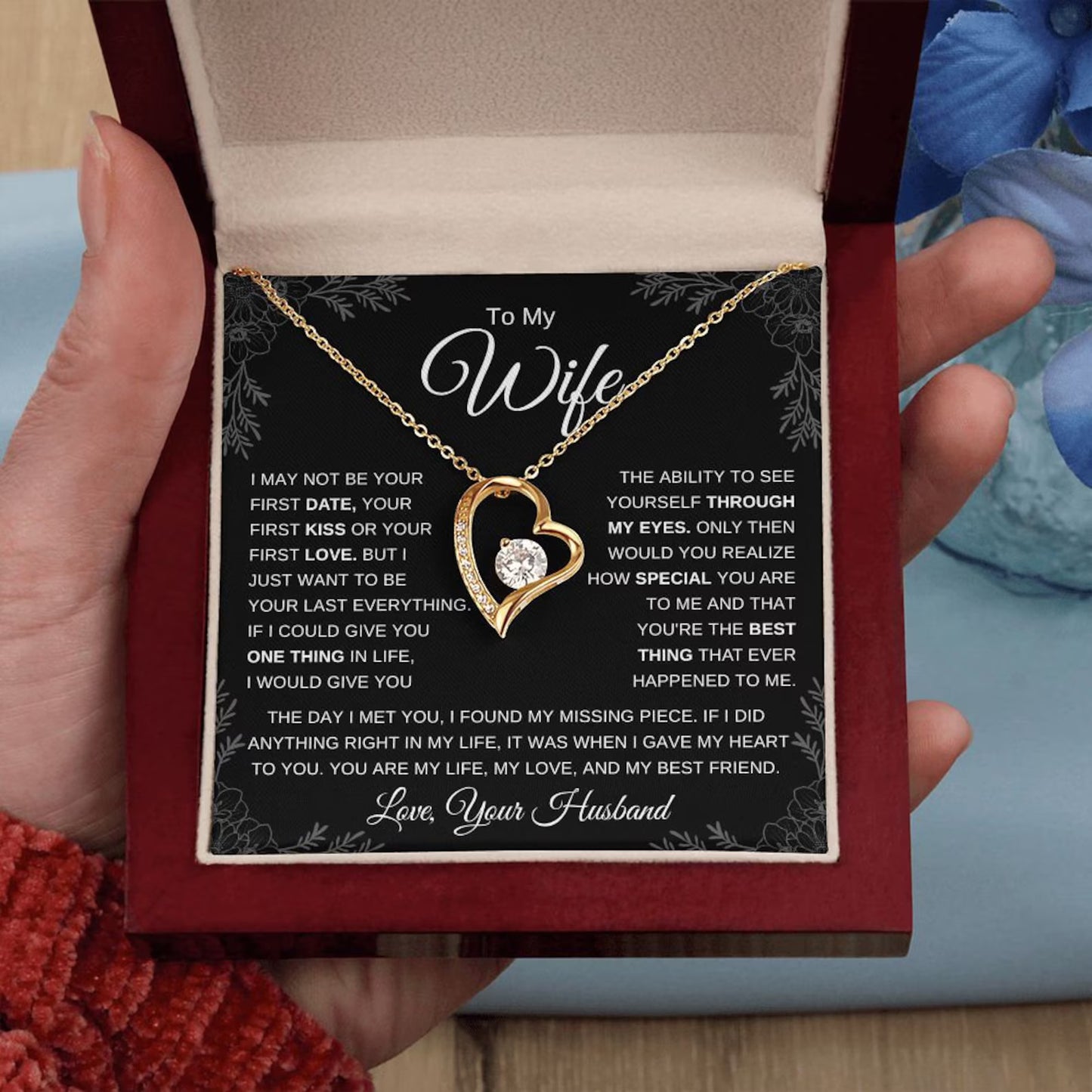 TO MY WIFE - GIFT FROM HUSBAND - Forever Love Necklace (SKUJ12-59)