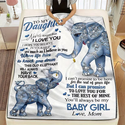 BLANKET FOR DAUGHTER FROM MOM – COMFORT & WARMTH GIFT Sherpa Fleece Blanket