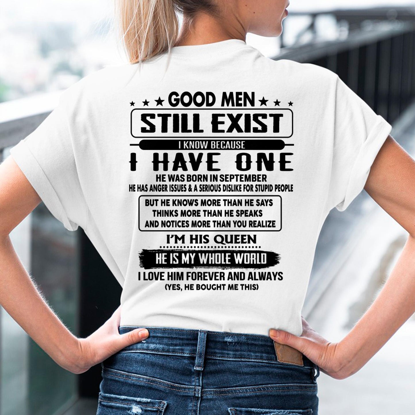 September - Good men Still Exist - gift for your girlfriend, wife from Husband - NINA09 (SKU-GMSAU-09)