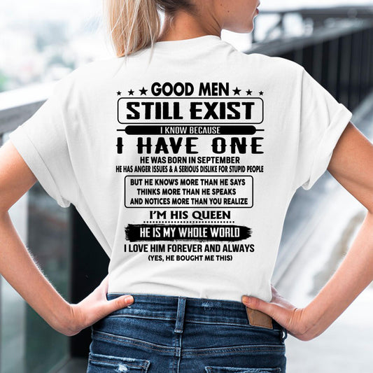 September - Good men Still Exist - gift for your girlfriend, wife from Husband - NINA09 (SKU-GMSAU-09)