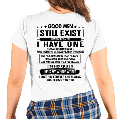 August - Good men Still Exist - gift for your girlfriend, wife from Husband - NINA08 (SKU-GMSAU-08)