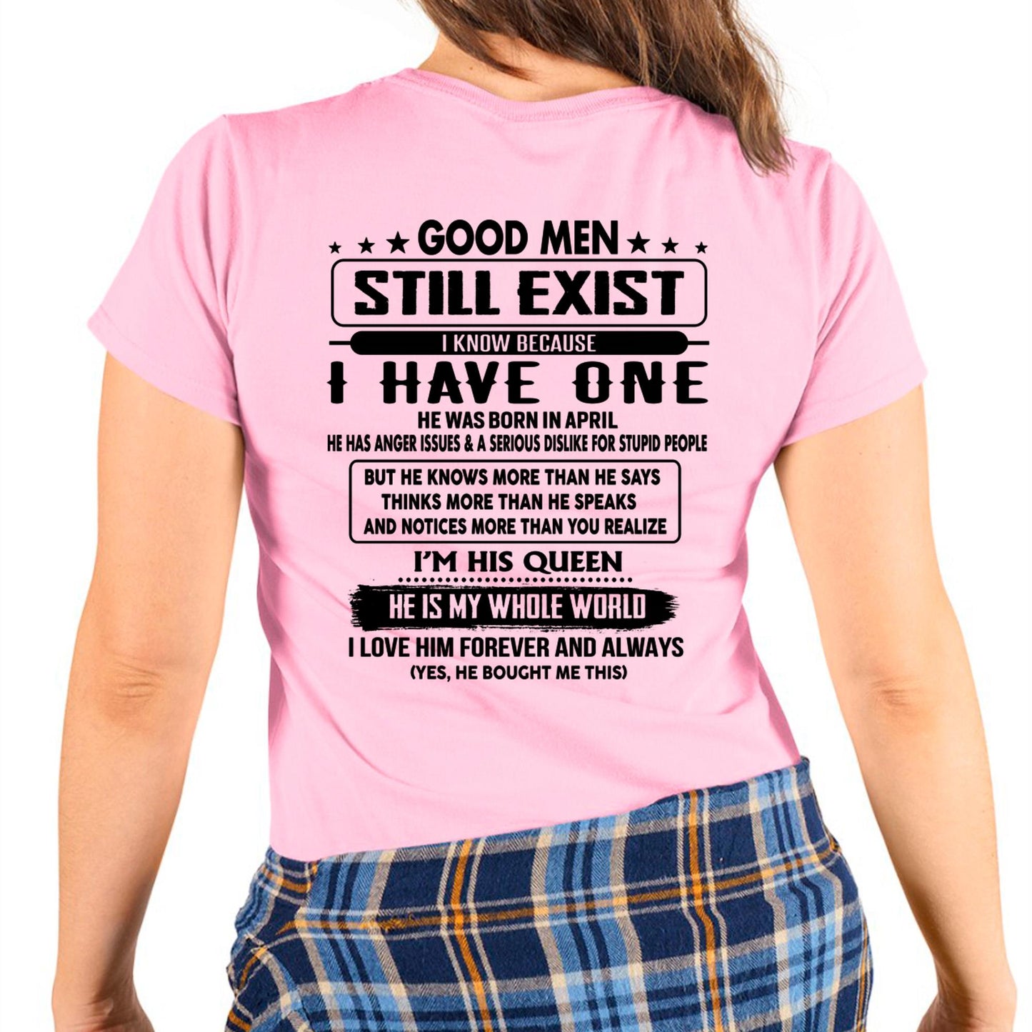 April - Good men Still Exist - gift for your girlfriend, wife from Husband - NINA04 (SKU-GMSAU-04)