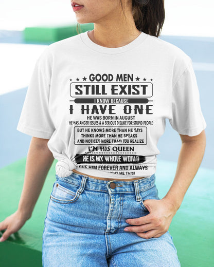 August - Good men Still Exist - gift for your girlfriend, wife from Husband - NINA08 (SKU-GM-08)