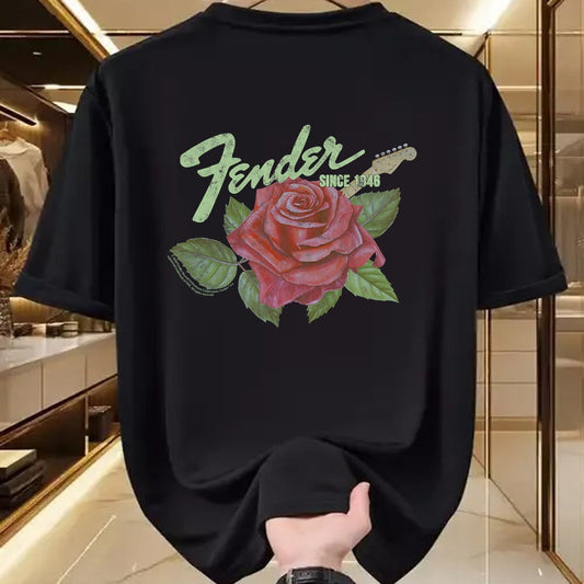 Guitar Lover Shirt, Funny Guitar UnisexT-Shirt/Hoodie/Sweatshirt HLT00 - Fender Rose Guitar Classic Vintage Style T-Shirt