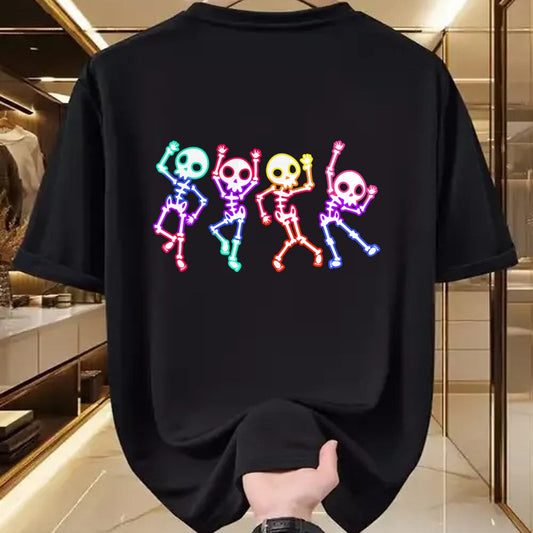 Best Thanksgiving Family Shirt , Funny Thanksgiving UnisexT-Shirt/Hoodie/Sweatshirt HLT00 - Glow in The Halloween Night Skeleton Funny Dancing Skeleton T-Shirt