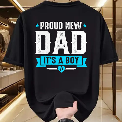 Gift for Dad Shirt, Funny Dad Unisex T-Shirt/Hoodie/Sweatshirt HLT00 – Proud New Dad Its A Boy Cute Father_s Day Baby Announcement T-Shirt