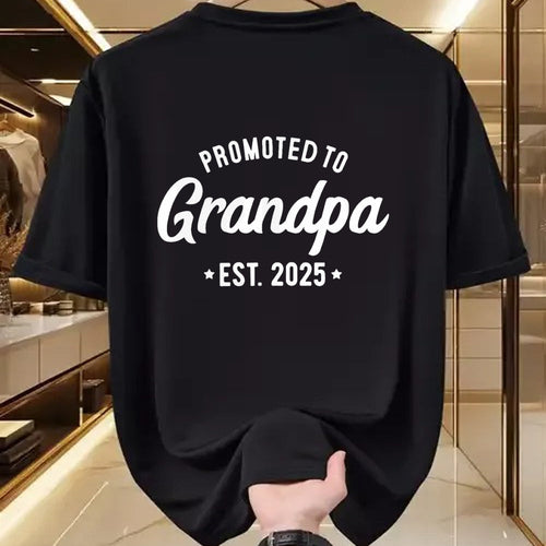 Best Grandpa Shirt, Proud Grandpa Unisex T-Shirt/Hoodie/Sweatshirt HLT00 - Promoted to Grandpa 2025 Soon to Be Grandfather New Grandpa T-Shirt (1)