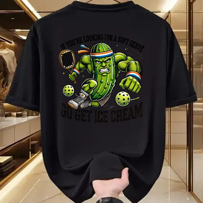 Funny Pickleball Shirt, Pickleball Lover Unisex T-Shirt/Hoodie/Sweatshirt HLT00 - Funny Pickleball Lover Pun with a Pickle Playing Pickle Ball T-Shirt