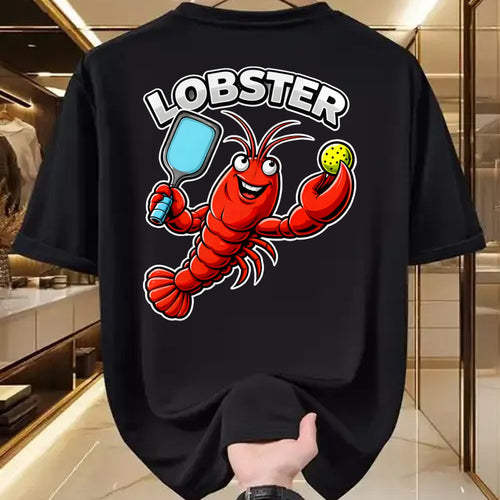 Funny Pickleball Shirt, Pickleball Lover Unisex T-Shirt/Hoodie/Sweatshirt HLT00 - Funny Pickleball Lobster Paddle Player T-Shirt