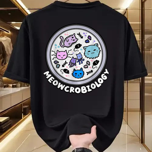 Cat Love Shirt, Funny Cat Lover Gift UnisexT-Shirt/Hoodie/Sweatshirt HLT00 - Meowcrobiology Microscopic Cats Science Pet School Biology T-Shirt, Women, Grass Green, Medium