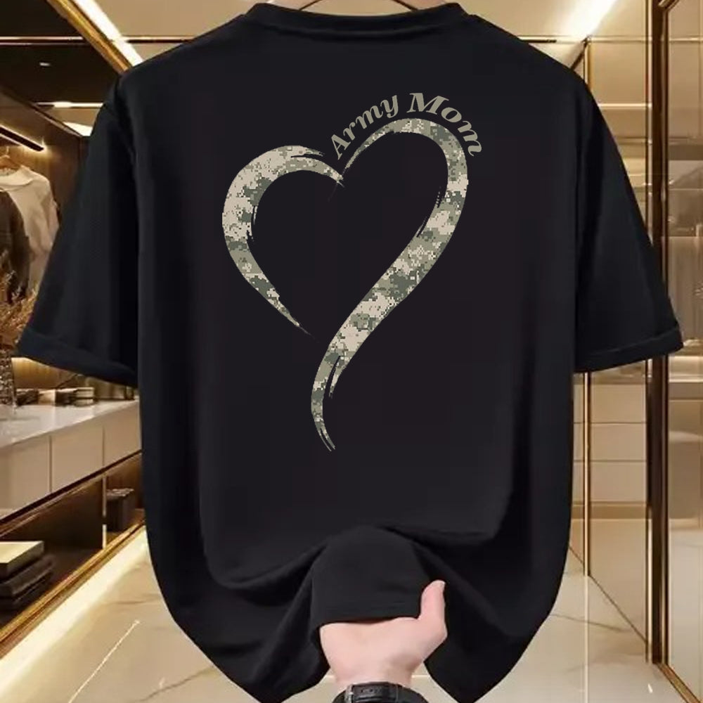 Gift for Mom Shirt, Funny Mom Unisex T-Shirt/Hoodie/Sweatshirt HLT00 - Proud Army Mom T-Shirt- Camouflage Shirt Army Mother Tee