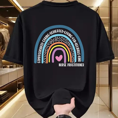 Funny Nurse Shirt, Nurse Unisex T-Shirt/Hoodie/Sweatshirt HLT00 - Nurse Practitioner Cute Rainbow T-Shirt