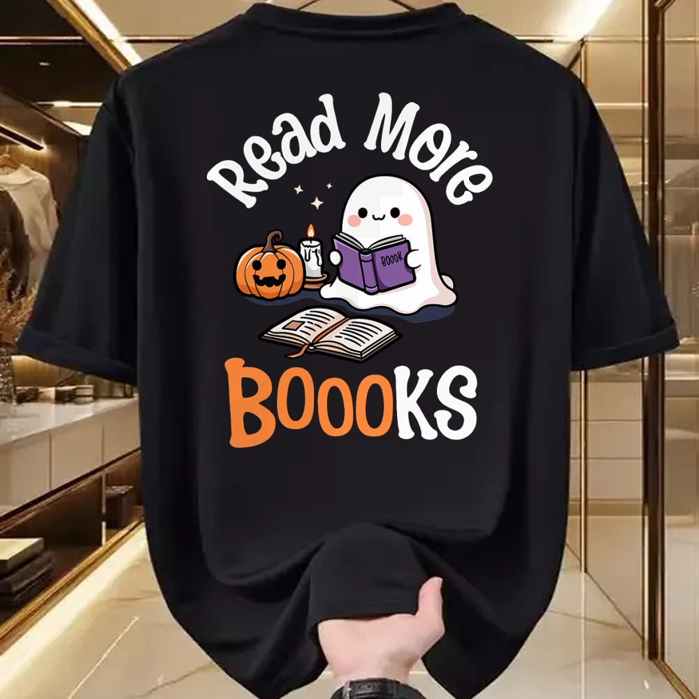 Best Teacher Shirt, Funny Teacher UnisexT-Shirt/Hoodie/Sweatshirt HLT00 - Halloween Ghost Reading Read More Books Librarian Teacher T-Shirt