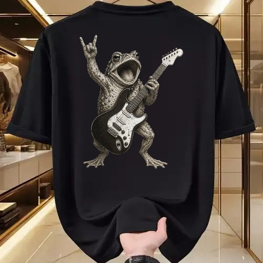 Guitar Lover Shirt, Funny Guitar UnisexT-Shirt/Hoodie/Sweatshirt HLT00 - Frog Playing Guitar Rock and Roll Funny T-Shirt