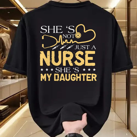 Funny Nurse Shirt, Nurse Unisex T-Shirt/Hoodie/Sweatshirt HLT00 - My Daughter Is A Nurse Proud Nurse's Mom Dad RN LPN Family T-Shirt