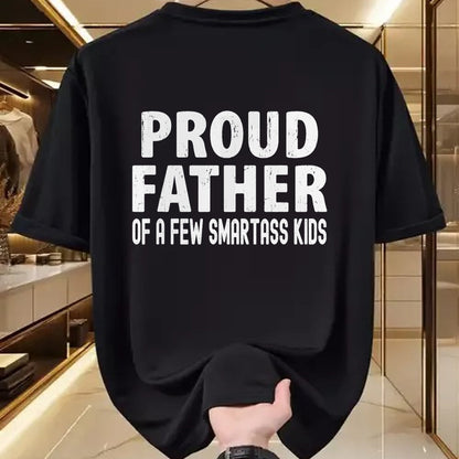 Gift for Dad Shirt, Funny Dad Unisex T-Shirt/Hoodie/Sweatshirt HLT00 – Proud Father Of A Few Smartass Kids, Funny Fathers Day T-Shirt