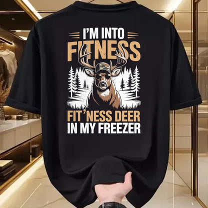 Funny Hunting Shirt, Gift For Hunting Lover Unisex T-Shirt/Hoodie/Sweatshirt HLT00 - Camo Deer Hunting Men_s Fitness Deer Freezer Funny Hunting T-Shirt