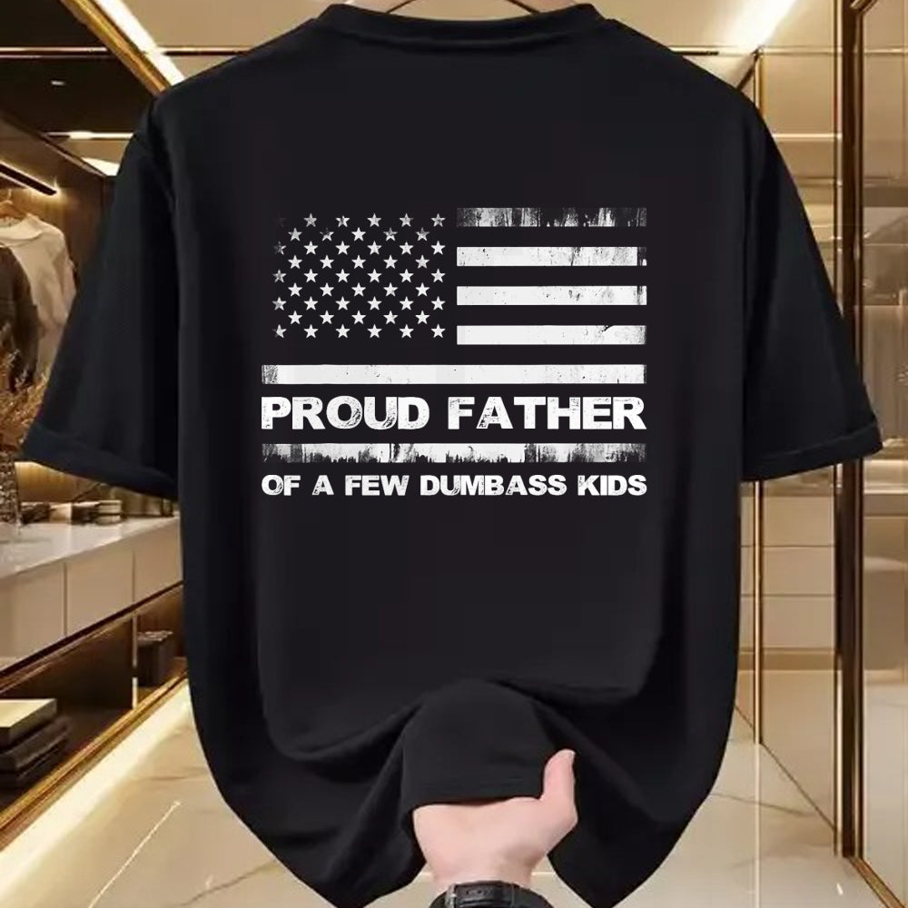 Gift for Dad Shirt, Funny Dad Unisex T-Shirt/Hoodie/Sweatshirt HLT00 – \Proud Father Of A Few Dumb-ass Kids Funny Father_s Day T-Shirt