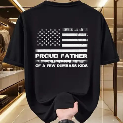Gift for Dad Shirt, Funny Dad Unisex T-Shirt/Hoodie/Sweatshirt HLT00 – \Proud Father Of A Few Dumb-ass Kids Funny Father_s Day T-Shirt