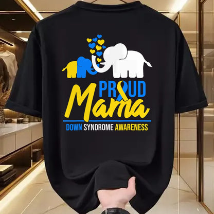 Gift for Mom Shirt, Funny Mom Unisex T-Shirt/Hoodie/Sweatshirt HLT00 - Proud Bear Mama Down Syndrome Awareness Women T21 Mom T-Shirt
