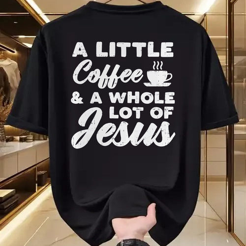 Christian Tee, Christian Faith Unisex T-Shirt/Hoodie/Sweatshirt HLT00 - Little Coffee Jesus God Christ Religious Christian Gift T-Shirt