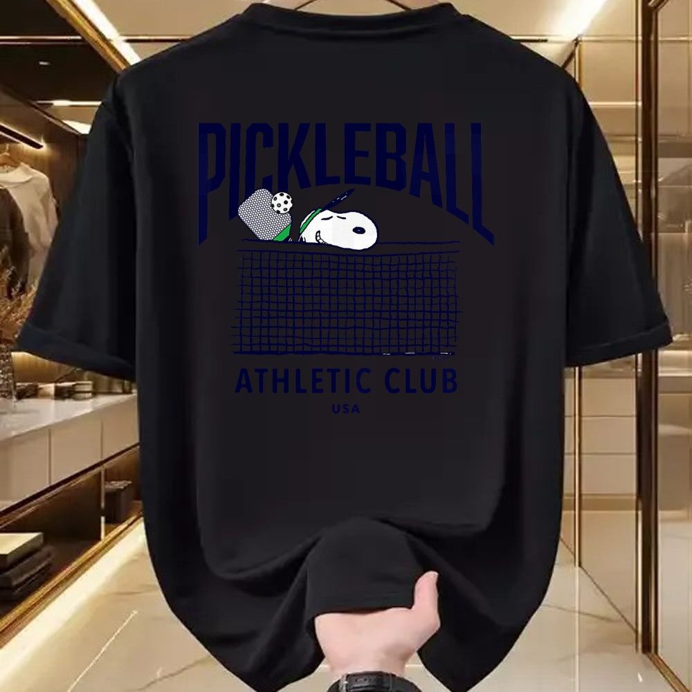 Funny Pickleball Shirt, Pickleball Lover Unisex T-Shirt/Hoodie/Sweatshirt HLT00 - Peanuts - Snoopy Pickleball Athletic Club USA T-Shirt