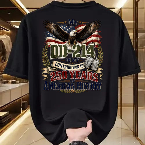 Proud Veteran Shirt, Funny Veteran UnisexT-Shirt/Hoodie/Sweatshirt HLT00 - My DD-214 is My Contribution Veteran 250 Years America T-Shirt