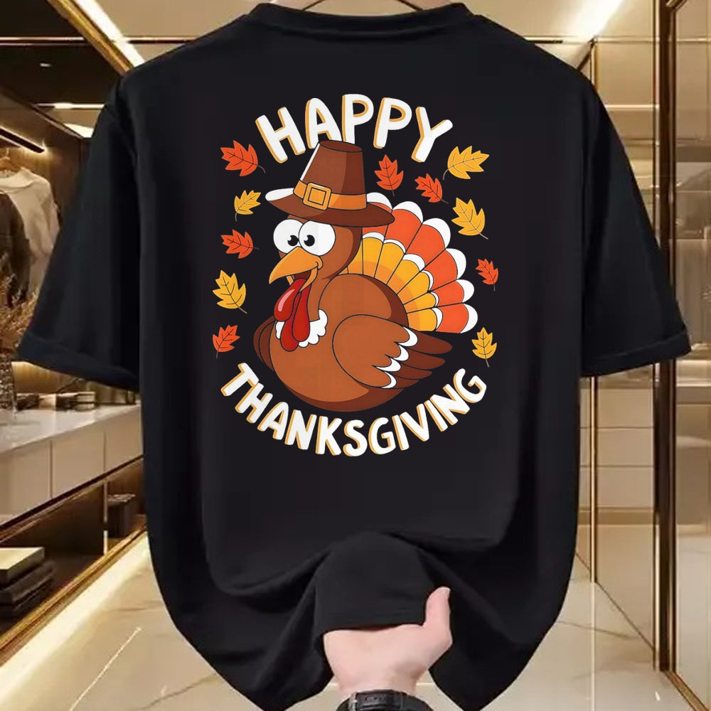 Best Thanksgiving Family Shirt , Funny Thanksgiving UnisexT-Shirt/Hoodie/Sweatshirt HLT00 - Happy Thanksgiving Funny Turkey Family Dinner Thanksgiving T-Shirt, Men, Black, 3X-Large