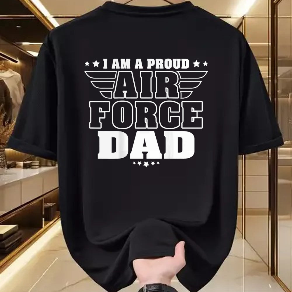 Gift for Dad Shirt, Funny Dad Unisex T-Shirt/Hoodie/Sweatshirt HLT00 – I Am A Proud Air Force Dad Patriotic Pride Military Father T-Shirt