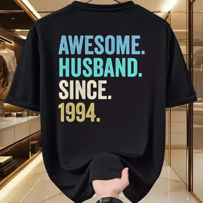 Best Wife Shirt, Wife and Husband Unisex T-Shirt/Hoodie/Sweatshirt HLT00 - Awesome Husband Since 1994 30th wedding anniversary 30 years T-Shirt