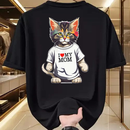 Cat Love Shirt, Funny Cat Lover Gift UnisexT-Shirt/Hoodie/Sweatshirt HLT00 - Cute Cat In I Love My Mom Shirt For Best Cat_s Mom Ever T-Shirt